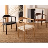 image:imageSafavieh Home Collection Juneau Leather Woven Natural and OffWhite Accent ChairWalnut  Brown