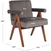 image:imageSafavieh Home Collection Suri Navy and Walnut MidCentury Arm ChairDark Grey  Walnut