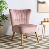 image:imageSafavieh Home June Retro Glam Blush Pink Velvet and Natural Accent ChairMauve  Natural