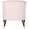 image:imageSafavieh Home Stazia Retro Glam Marigold Velvet and Black Wingback Accent ChairBlush  Black
