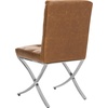image:imageSafavieh Home Walsh Navy Velvet and Chrome Tufted Side ChairLight Brown  Chrome