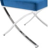 image:imageSafavieh Home Walsh Navy Velvet and Chrome Tufted Side ChairNavy  Chrome