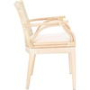 image:imageSAFAVIEH Furniture  Gianni Rattan Arm Chair  Brown amp Black  Solid Wood  Coastal OpenArm Design  Ideal for Living Room Sunroom Bedroom 198 Seat Height SEA4011ANatural  White Washed