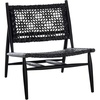 image:imageSAFAVIEH Home Collection Bandelier Natural Sungkai Solid WoodCognac Brown Leather Weave Accent Chair Fully AssembledBlack  Black