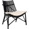 image:imageSAFAVIEH Home Collection Eisley Tropical WhiteBlack Solid Wood Accent Chair with Cushion Fully AssembledWhiteBlack