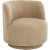 image:imageSAFAVIEH Home Collection Hayls Tan Linen Swivel Accent Chair Fully AssembledTan