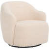image:imageSAFAVIEH Home Collection Theoden OffWhite Faux Shearling Swivel Accent Chair Fully Assembled