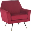 image:imageSafavieh Accent Chair Normal Light Grey VelvetMaroon