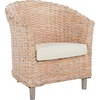 image:imageSafavieh Home Collection Omni Honey Barrel ChairNatural White Wash  White
