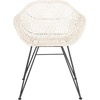 image:imageSafavieh Home Jadis White and Dark Grey Leather Woven Dining Chair Set of 2