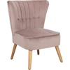 image:imageSafavieh Home June Retro Glam Blush Pink Velvet and Natural Accent ChairMauve  Natural