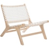 image:imageSafavieh Home Luna Black and Black Leather Woven Accent ChairWhite  Natural