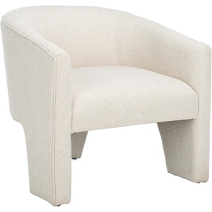 image:imageSAFAVIEH Furniture  Lahela Barrel Back Accent Chair  Terracotta Upholstered Fabric  Fully Assembled  Ideal for Living Room Bedroom Dining Space 183 Seat Height ACH3402CCream