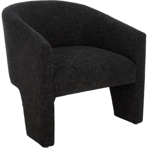 image:imageSAFAVIEH Furniture  Lahela Barrel Back Accent Chair  Terracotta Upholstered Fabric  Fully Assembled  Ideal for Living Room Bedroom Dining Space 183 Seat Height ACH3402CBlack