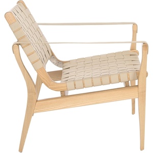 image:imageSafavieh Couture Collection Dilan White and Light Brown Leather Safari ChairWhite