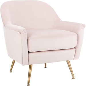 image:imageSafavieh Home Brienne Retro Glam Emerald Green Velvet and Brass Arm ChairBlush  Brass