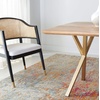 image:imageSAFAVIEH Couture Home Collection Barron Wood Rectangle Kitchen Dining Room Table