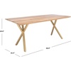 image:imageSAFAVIEH Couture Home Collection Barron Wood Rectangle Kitchen Dining Room Table