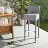 image:imageSAFAVIEH FOX5212A Collection Landry Black IndoorOutdoor Bar StoolGrey