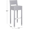 image:imageSAFAVIEH FOX5212A Collection Landry Black IndoorOutdoor Bar StoolGrey