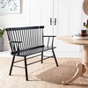 image:imageSAFAVIEH Furniture  Addison Loveseat  Grey  Solid Wood  Coastal Slatted Design  Ideal for Living Room Sunroom Bedroom 18 Seat Height AMH8513CBlack