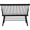 image:imageSAFAVIEH Furniture  Addison Loveseat  Grey  Solid Wood  Coastal Slatted Design  Ideal for Living Room Sunroom Bedroom 18 Seat Height AMH8513CBlack