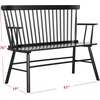 image:imageSAFAVIEH Furniture  Addison Loveseat  Grey  Solid Wood  Coastal Slatted Design  Ideal for Living Room Sunroom Bedroom 18 Seat Height AMH8513CBlack