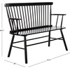 image:imageSAFAVIEH Furniture  Addison Loveseat  Grey  Solid Wood  Coastal Slatted Design  Ideal for Living Room Sunroom Bedroom 18 Seat Height AMH8513CBlack