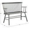 image:imageSAFAVIEH Furniture  Addison Loveseat  Grey  Solid Wood  Coastal Slatted Design  Ideal for Living Room Sunroom Bedroom 18 Seat Height AMH8513CGrey