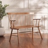 image:imageSAFAVIEH Furniture  Addison Loveseat  Grey  Solid Wood  Coastal Slatted Design  Ideal for Living Room Sunroom Bedroom 18 Seat Height AMH8513CHoney