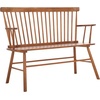 image:imageSAFAVIEH Furniture  Addison Loveseat  Grey  Solid Wood  Coastal Slatted Design  Ideal for Living Room Sunroom Bedroom 18 Seat Height AMH8513CHoney