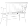 image:imageSAFAVIEH Furniture  Addison Loveseat  Grey  Solid Wood  Coastal Slatted Design  Ideal for Living Room Sunroom Bedroom 18 Seat Height AMH8513CWhite
