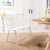 image:imageSAFAVIEH Furniture  Addison Loveseat  Grey  Solid Wood  Coastal Slatted Design  Ideal for Living Room Sunroom Bedroom 18 Seat Height AMH8513CWhite