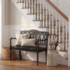 image:imageSAFAVIEH Furniture  Benjamin Bench  Quartz Grey  Solid Wood  Farmhouse HighBack Design  Ideal for Entryway Living Room Dining Room 171 Seat Height AMH6500CDistressed  Black