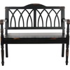 image:imageSAFAVIEH Furniture  Benjamin Bench  Quartz Grey  Solid Wood  Farmhouse HighBack Design  Ideal for Entryway Living Room Dining Room 171 Seat Height AMH6500CDistressed  Black
