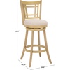 image:imageSAFAVIEH Furniture  Maiko 29Inch Swivel Bar Stool  Cream Linen amp Natural Solid Wood  Ideal for Kitchen Dining Room Bar Seating BST5604ACreamNatural