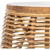 image:imageSAFAVIEH Furniture  Maui Rattan Drum Stool Table  Honey BrownWash amp Teak Brown  Rattan  Coastal Woven Design  Fully Assembled  Ideal for Living Room Bedroom Patio  Fully Assembled STL6500BNatural