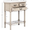 image:imageSAFAVIEH Furniture  Primrose 3Drawer Console Table  Distressed White  Solid Wood  Farmhouse Classic Design  Ideal for Entryway Living Room Hallway 235 W x 13 D x 295 H CNS5707AGreige