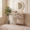image:imageSAFAVIEH Furniture  Primrose 3Drawer Console Table  Distressed White  Solid Wood  Farmhouse Classic Design  Ideal for Entryway Living Room Hallway 235 W x 13 D x 295 H CNS5707AGreige