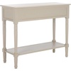 image:imageSAFAVIEH Furniture  Samantha 2Drawer Console Table  Vintage Grey  Solid Wood  Classic Storage Design  Ideal for Entryway Living Room Hallway 358W x 138D x 295H AMH5710AVintage Grey