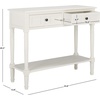 image:imageSAFAVIEH Furniture  Samantha 2Drawer Console Table  Vintage Grey  Solid Wood  Classic Storage Design  Ideal for Entryway Living Room Hallway 358W x 138D x 295H AMH5710ADistressed Cream