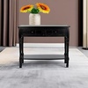 image:imageSAFAVIEH Furniture  Samantha 2Drawer Console Table  Vintage Grey  Solid Wood  Classic Storage Design  Ideal for Entryway Living Room Hallway 358W x 138D x 295H AMH5710ADistressed Black
