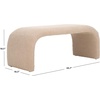 image:imageSAFAVIEH Furniture  Tenko Bench  Tan  Solid Wood  Modern Shearling Design  Ideal for Entryway Bedroom Living Room 185 Seat Height  Fully Assembled BCH1300GTan
