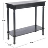 image:imageSAFAVIEH Furniture  Tinsley Rectangle Console Table  Brown  Solid Wood  Farmhouse TurnedLeg Design  Ideal for Entryway Living Room Hallway 28W x 1175D x 28H CNS5724CBlack