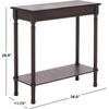 image:imageSAFAVIEH Furniture  Tinsley Rectangle Console Table  Brown  Solid Wood  Farmhouse TurnedLeg Design  Ideal for Entryway Living Room Hallway 28W x 1175D x 28H CNS5724CDark Chocolate