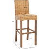 image:imageSAFAVIEH Furniture  Tobie Rattan Bar Stool  2953 Seat Height  Natural amp Golden Brown  Mango Wood  Coastal RattanSeat Design  Ideal for Kitchen Dining Room  Fully Assembled BST6500ANatural  Natural