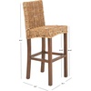 image:imageSAFAVIEH Furniture  Tobie Rattan Bar Stool  2953 Seat Height  Natural amp Golden Brown  Mango Wood  Coastal RattanSeat Design  Ideal for Kitchen Dining Room  Fully Assembled BST6500AHoney Brown Wash