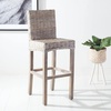 image:imageSAFAVIEH Furniture  Tobie Rattan Bar Stool  2953 Seat Height  Natural amp Golden Brown  Mango Wood  Coastal RattanSeat Design  Ideal for Kitchen Dining Room  Fully Assembled BST6500AWhite Washed  White Washed