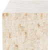 image:imageSAFAVIEH Home Collection  Juno Rectangle Mosaic Faux Mother of Pearl Side Table Modern Luxe Accent Table with Gold Base Fully Assembled TRB1009A