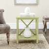 image:imageSafavieh American Homes Collection Candence Barley Cross Back End TableChocolate